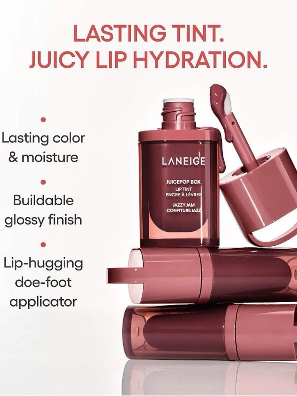 LANEIGE Juicepop Box Lip Tint MOCHA REMIX (Deep Cool Brown) Long-Wearing! NIB!